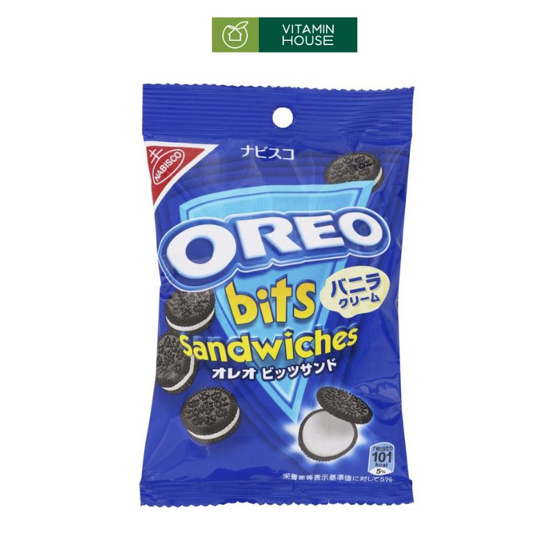 Bánh Quy Kẹp Kem Vani Oreo Bits Sandwiches Nhật Gói 65g