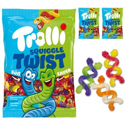 Bịch Kẹo Dẻo Trolli Squiggles Đức Niềm Vui Rực Rỡ Trong Mỗi Miếng