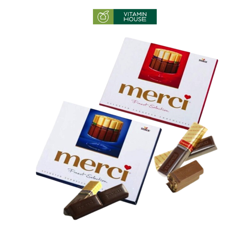 Hộp Merci Finest Selection 250G (Xanh,Đỏ)