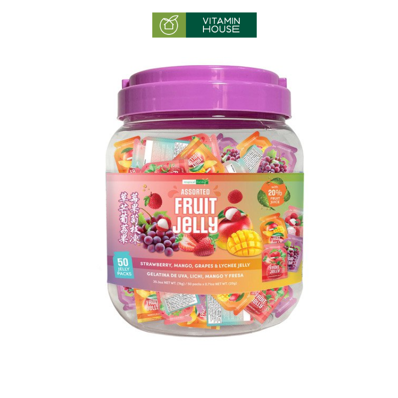 Hộp Thạch Trái Cây Fruit Jelly 4 Vị Mỹ Đậm Đà Vị Trái Cây Tự Nhiên