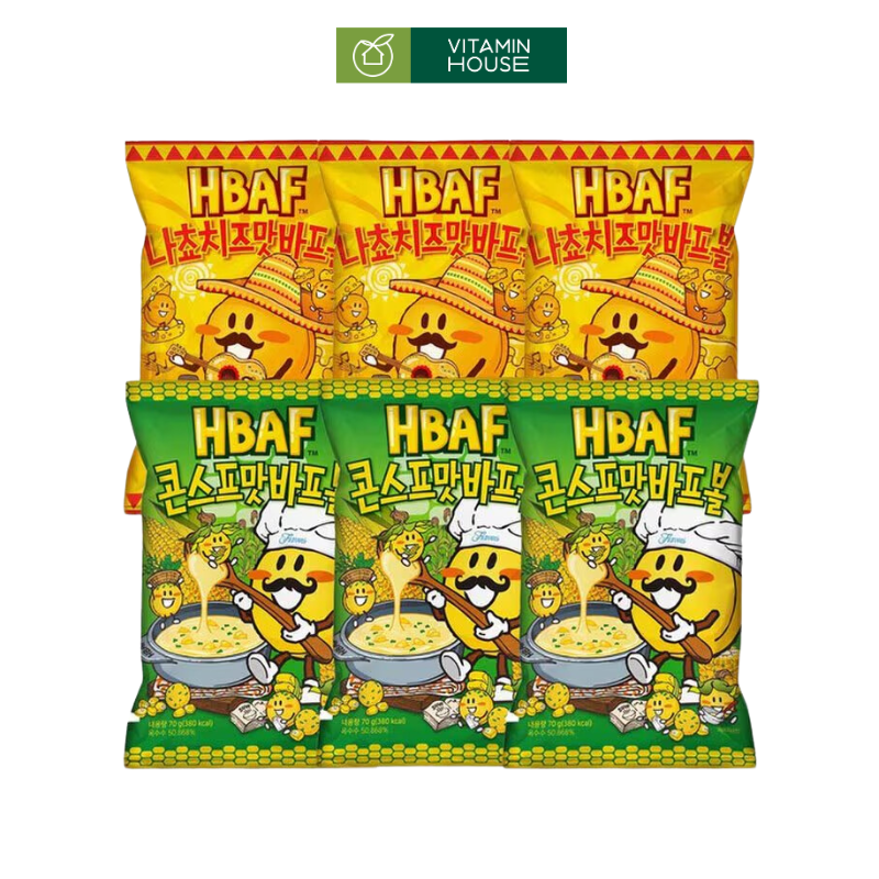 Snack Bắp Nacho HBAF HQ Gói 70g