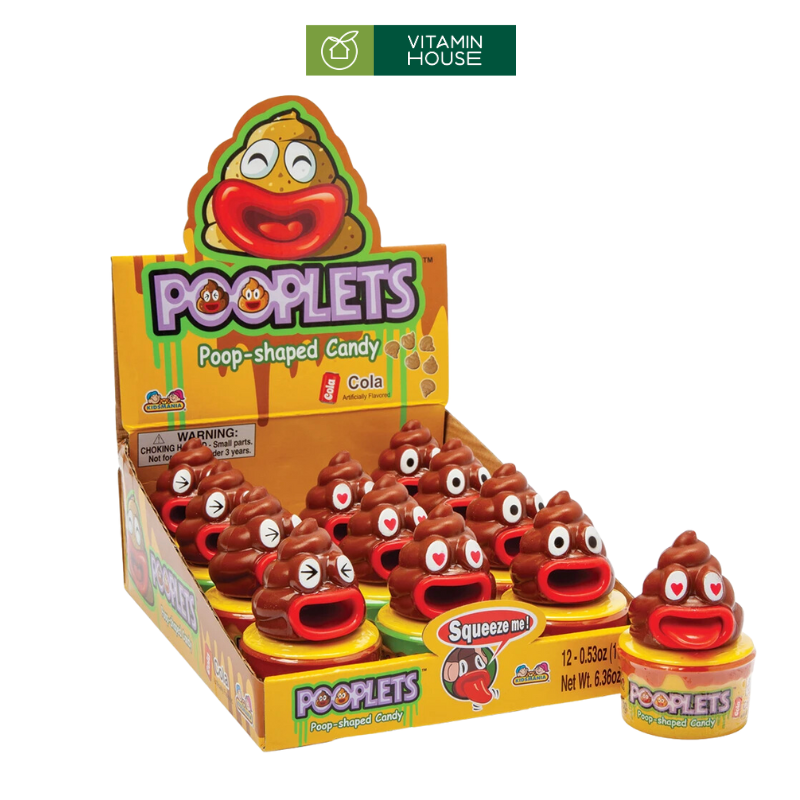 Lốc Kẹo Pooplets Poop-Shapeed Candy 15g 12P