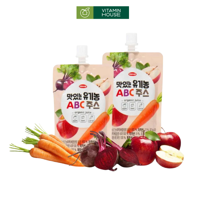 Nước Trái Cây Tổng Hợp Hanmi Organic ABC HQ Gói 100ml