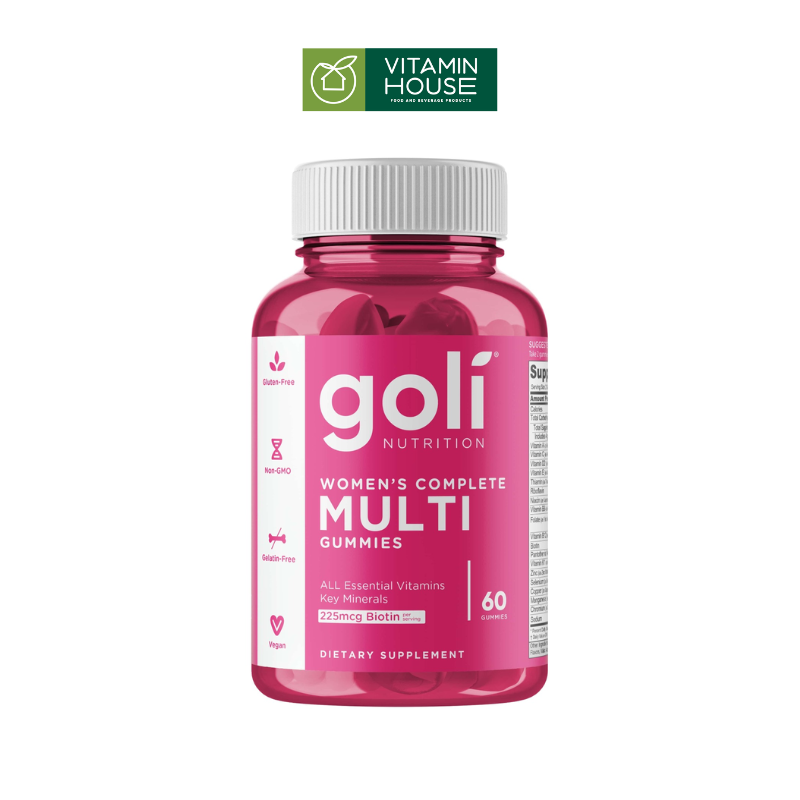 Kẹo Dẻo Multivitamin Cho Nữ Goli Mỹ Hộp 60 Viên