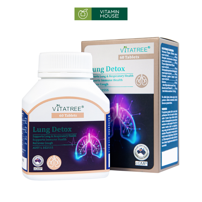 Viên Uống Thanh Lọc Phổi Lung Detox Vitatree Úc 60v