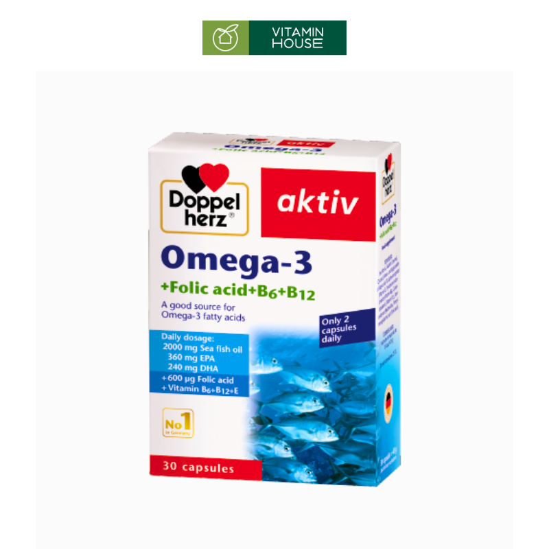 Viên Uống Omega-3 Doppelherz Hộp 30 Viên