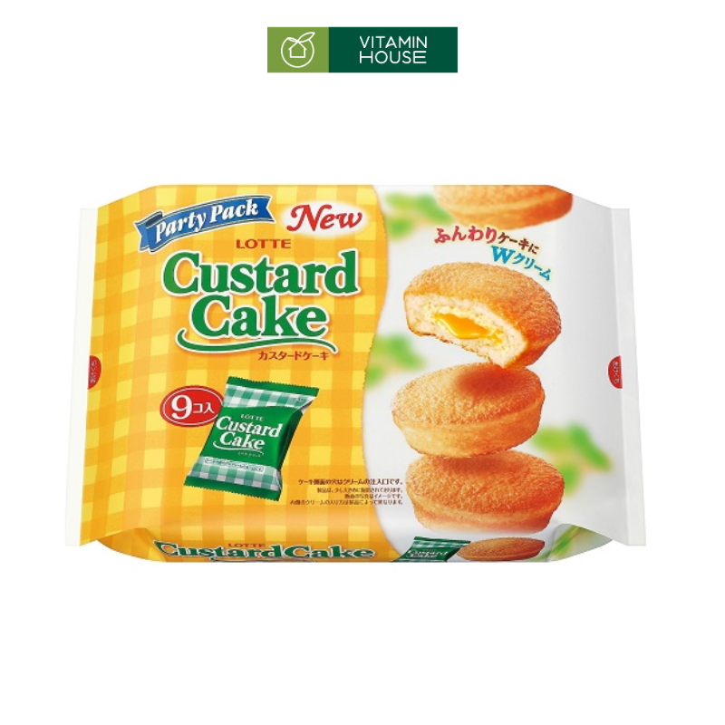 Bánh Bông Lan Trứng Custard Cake Lotte Nhật