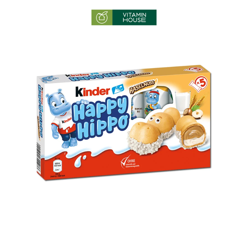 Bánh Xốp Hà Mã Happy Hippo Ý Hộp 135g