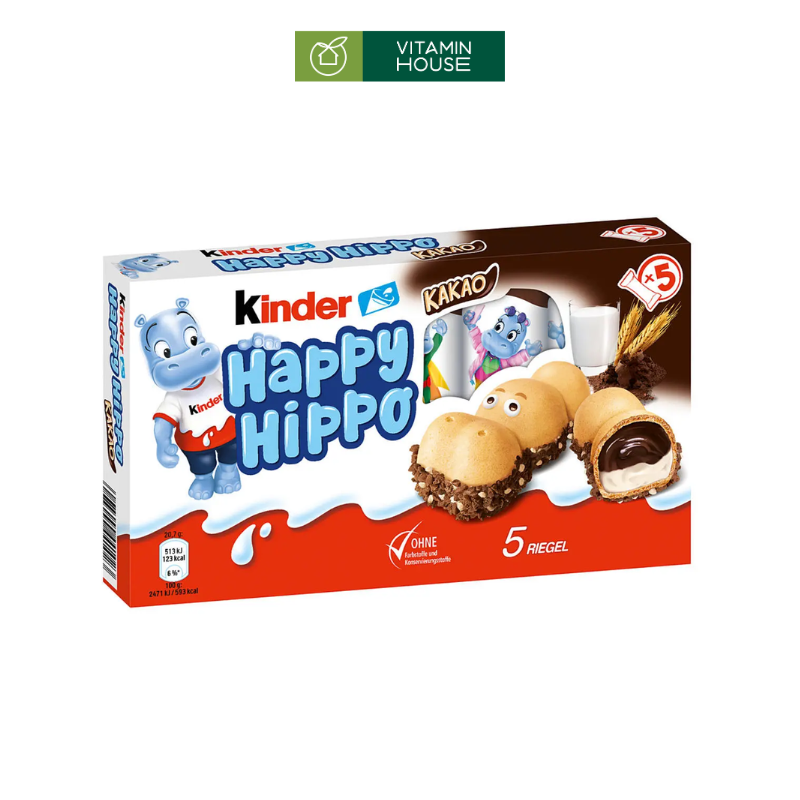 Bánh Xốp Hà Mã Happy Hippo Ý Hộp 135g