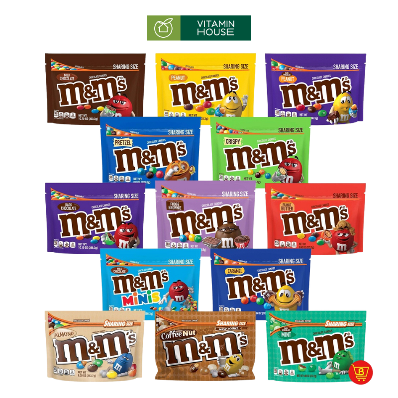 Chocolate M&M's Sharing Size Túi Zip (New)