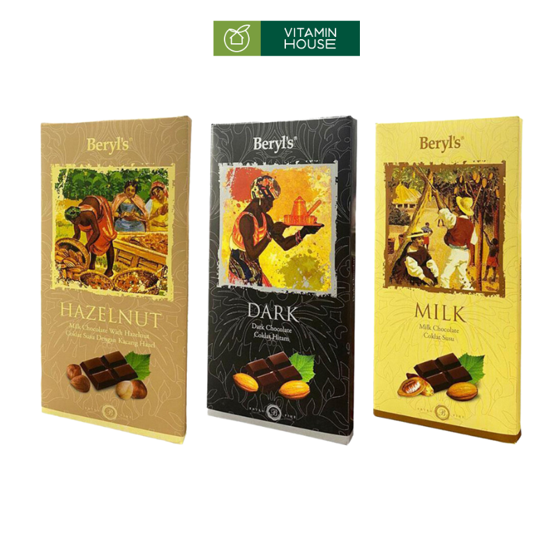 Thanh Chocolate Đắng Beryls 85G