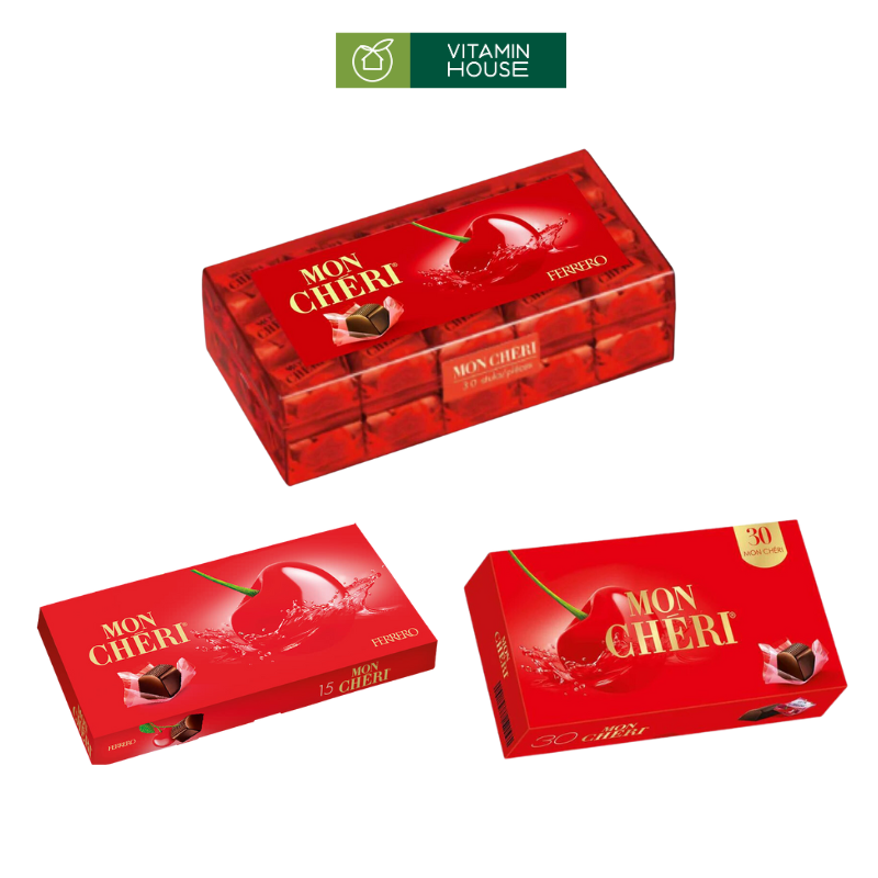 Chocolate Nhân Rượu & Anh Đào Mon Cheri Đức