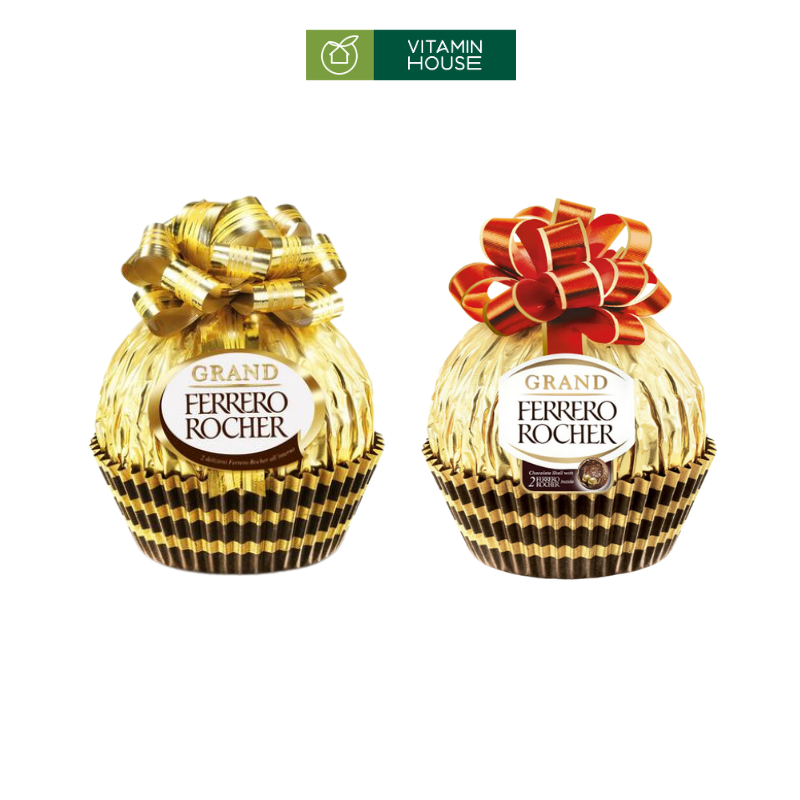 Socola Grand Ferrero Rocher Hình Cầu (Nơ Vàng, Nơ Đỏ)