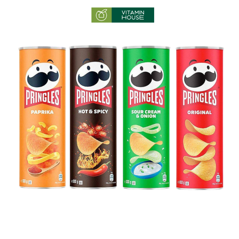 Lon Snack Pringles Mỹ Đủ Vị Thơm Ngon