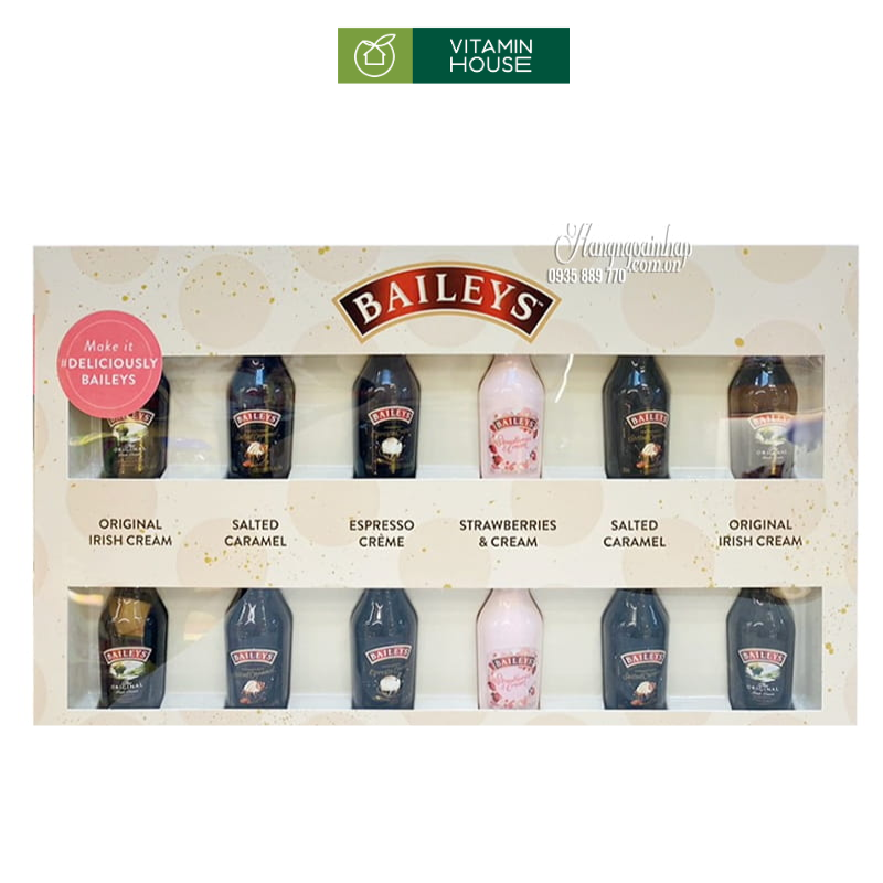 Set 12 Chai Rượu Sữa Baileys Mini 50ml