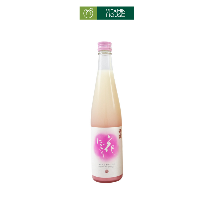 Rượu Sake Nhật Nishinoseki Hana Nigori Chai 15% 500ml Hương Vị Tinh Tế