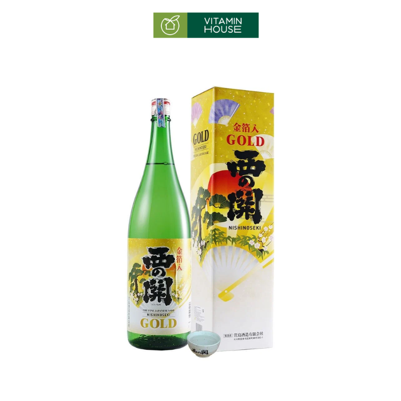 Rượu Sake Nishinoseki Vảy Vàng CHai 1800ml