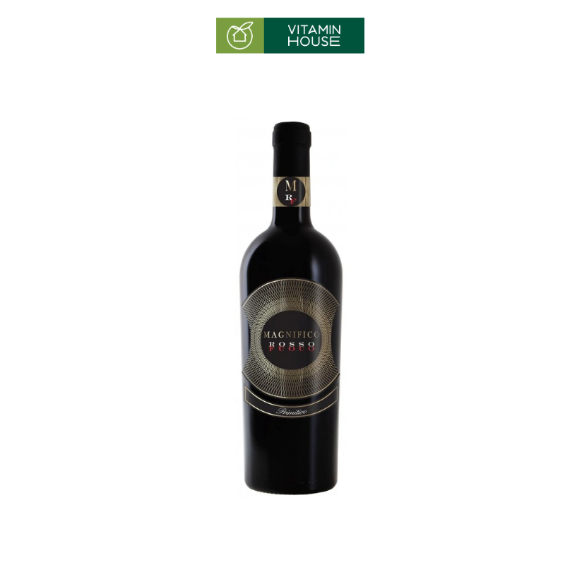 Rượu Vang Magnifico Rosso Fuoco Primitivo Ý Chai 750ml