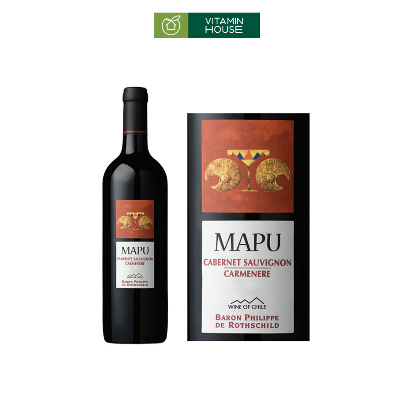 Rượu Vang Mapu Cabernet Sauvignon Carmenere Chile Chai 750ml