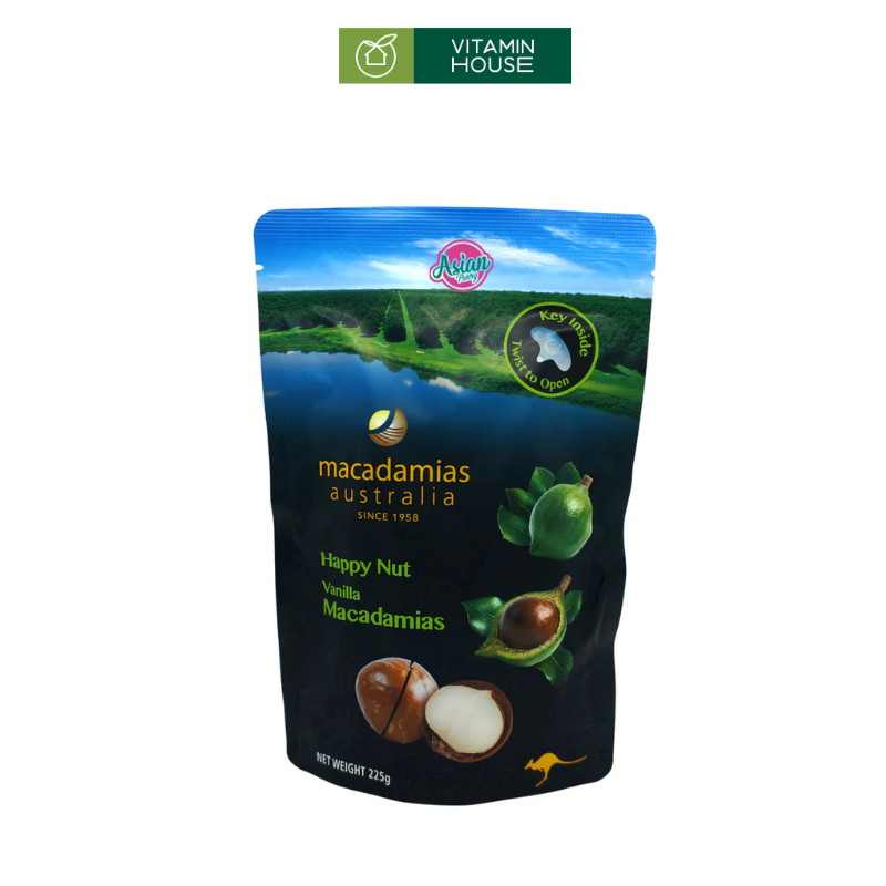 Hạt Macca Vani Happy Nut Úc Gói 225g (Mã 1)