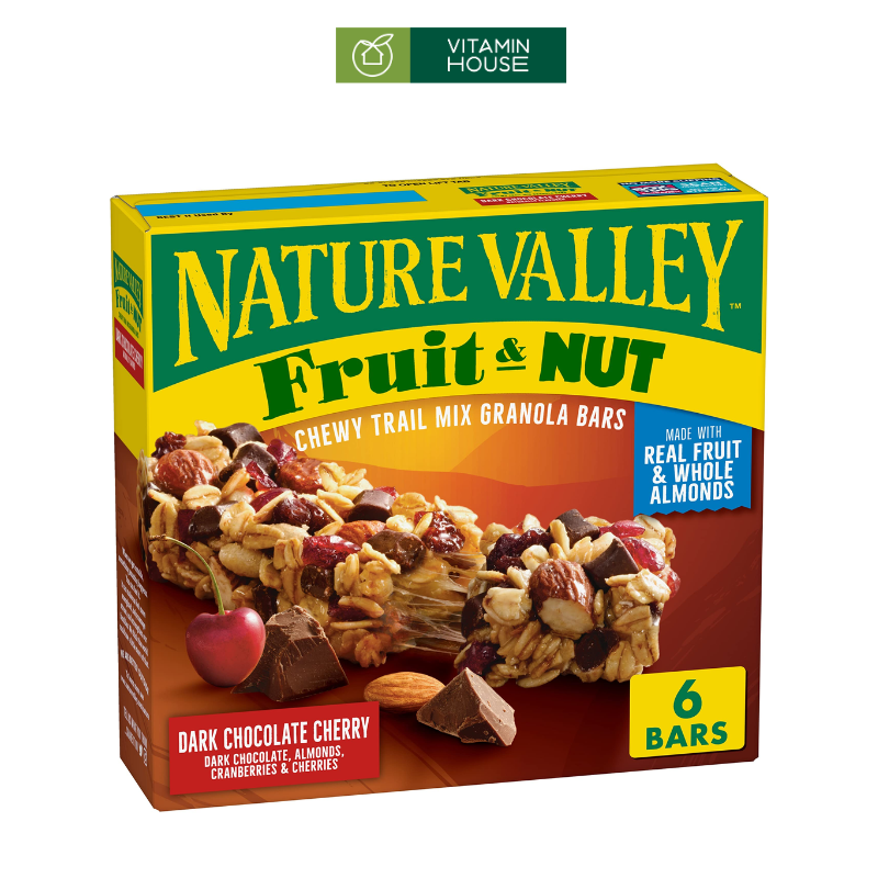 Thanh Ngũ Cốc Nature Valley Dark Choco Cherry Hộp 6 Thanh