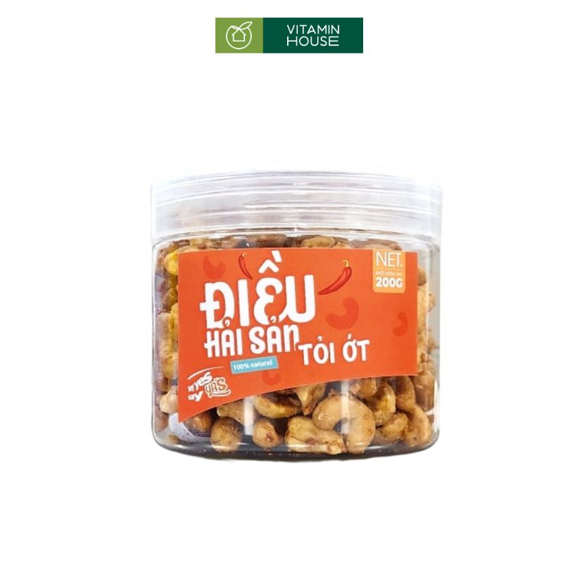 Hạt Điều Hải Sản Tỏi Ớt YAS Hộp 200g