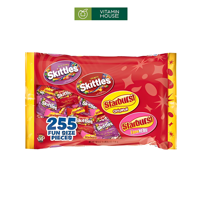 Kẹo Mềm Hỗn Hợp Starburst Skittles Chewy 255 Viên