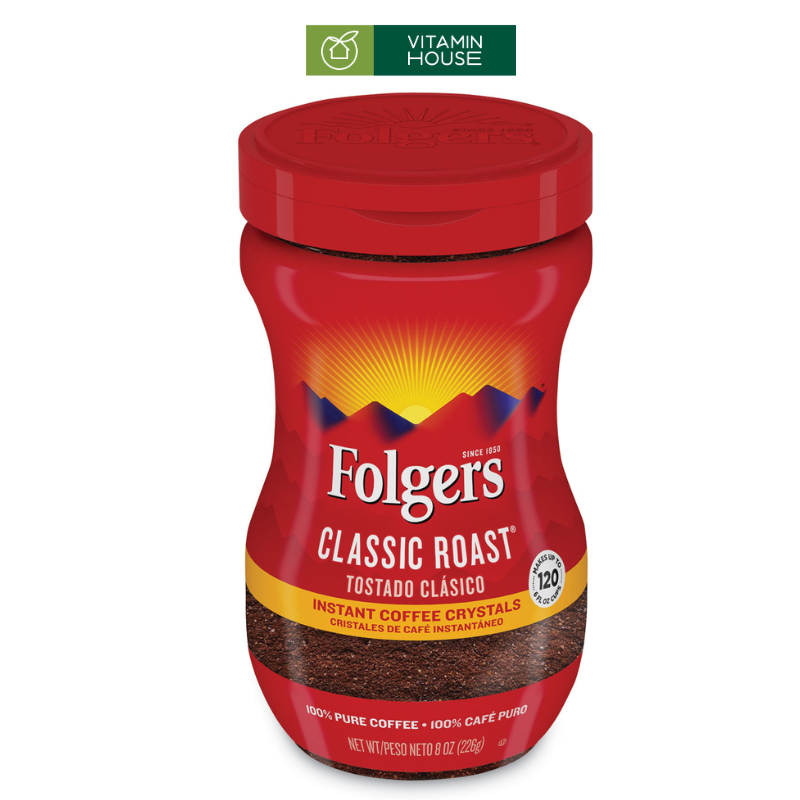 Cà Phê Hoà Tan Folgers Classic Hủ 226g