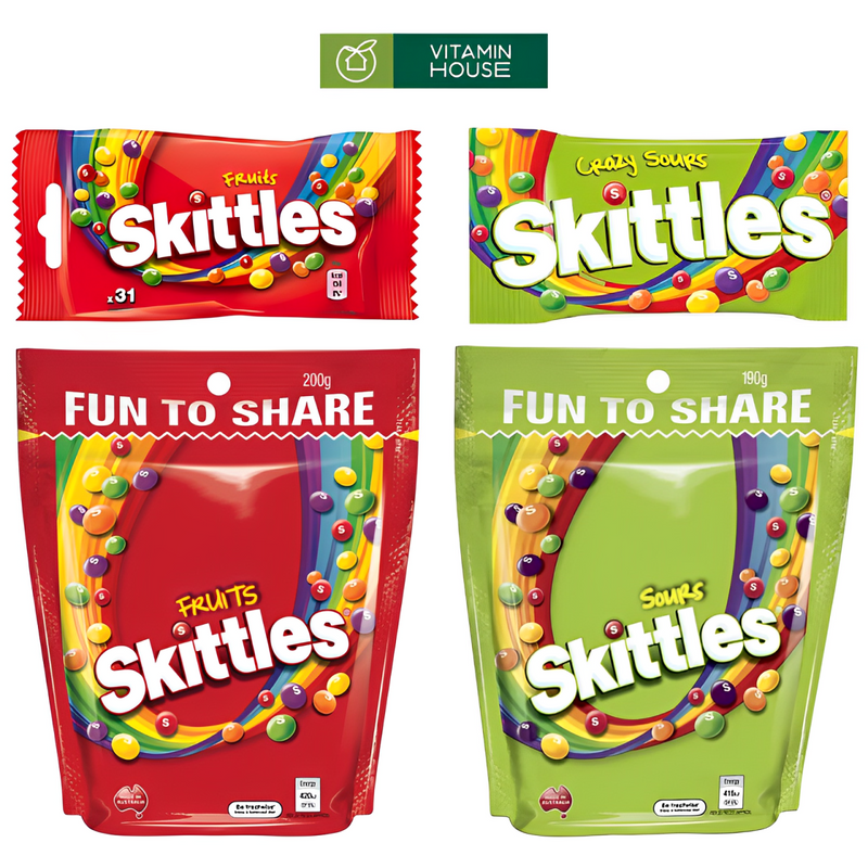 Kẹo Trái Cây Skittles Mỹ Hương Vị Ngon Tuyệt