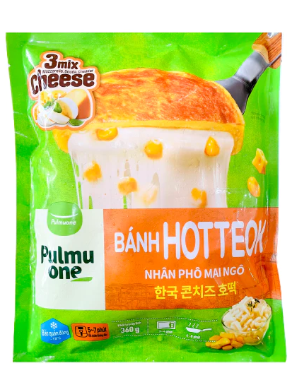 Bánh Gạo Hotteok Nhân Phô Mai Ngô Mozzarella Pulmuone HQ Gói 360g