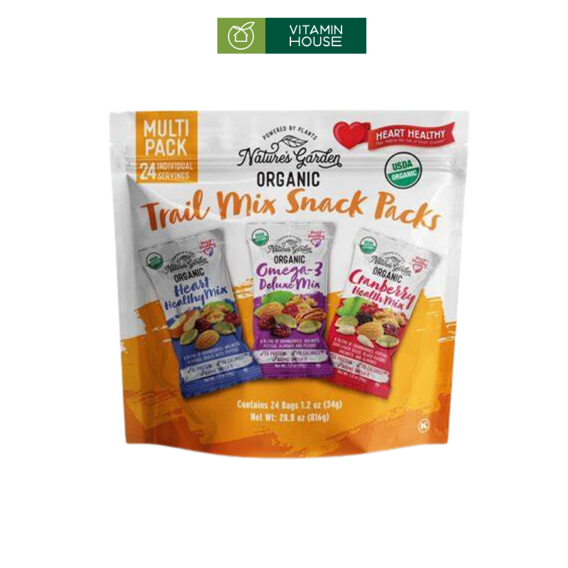 Hạt Tổng Hợp Organic Trail Mix Snack Packs Mỹ Bổ Sung Dinh Dưỡng