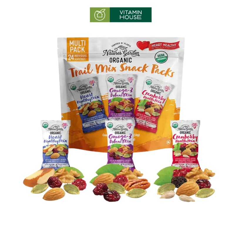 Hạt Tổng Hợp Organic Trail Mix Snack Packs Mỹ Bổ Sung Dinh Dưỡng