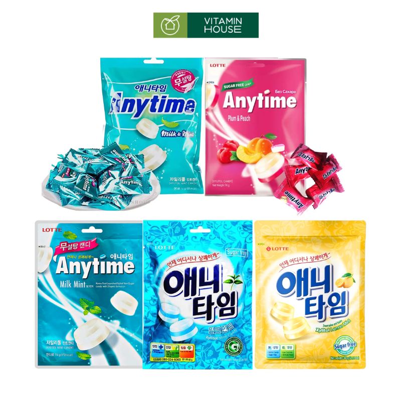 Kẹo Anytime Lotte Hàn Quốc Thơm Mát Mọi Lúc Sảng Khoái Mọi Nơi