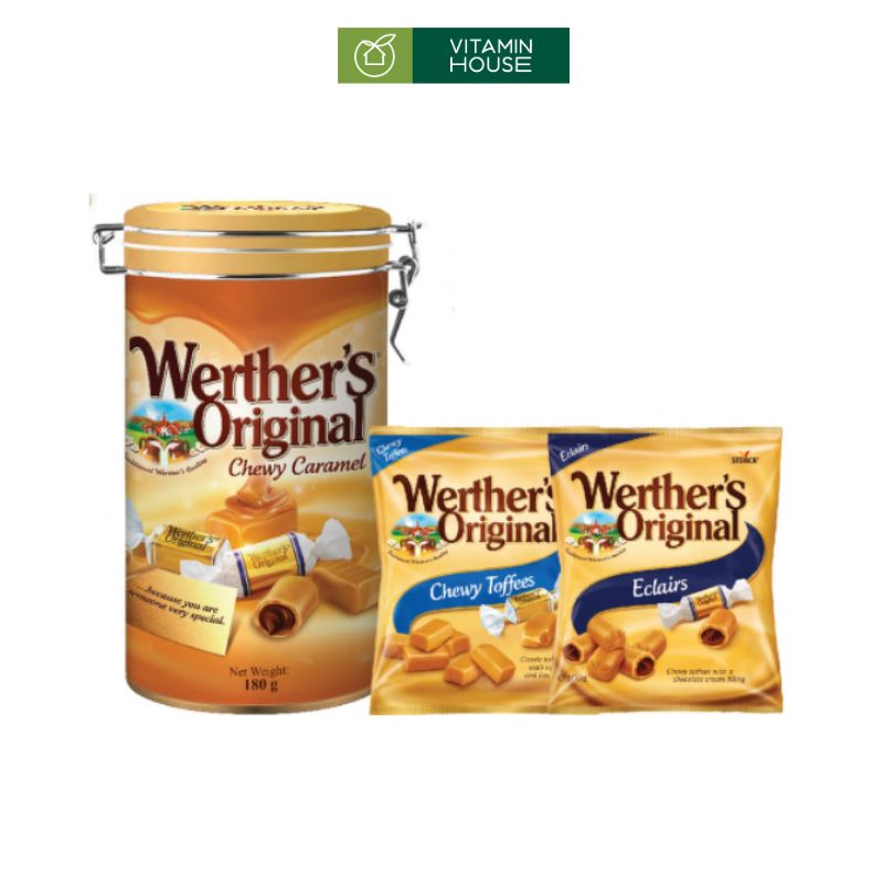 Kẹo Caramel Selection Werther Original Bộ Sưu Tập Hương Vị Caramel Truyền Thống