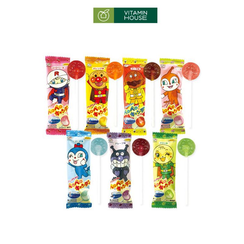 Kẹo Mút Anpanman Pero Pero Nhật Bản Hương Vị Đa Dạng