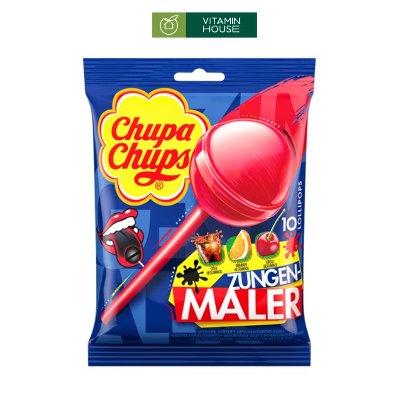 Kẹo Mút Chupa Chups Tây Ban Nha Tô Màu Lưỡi Đặc Sắc