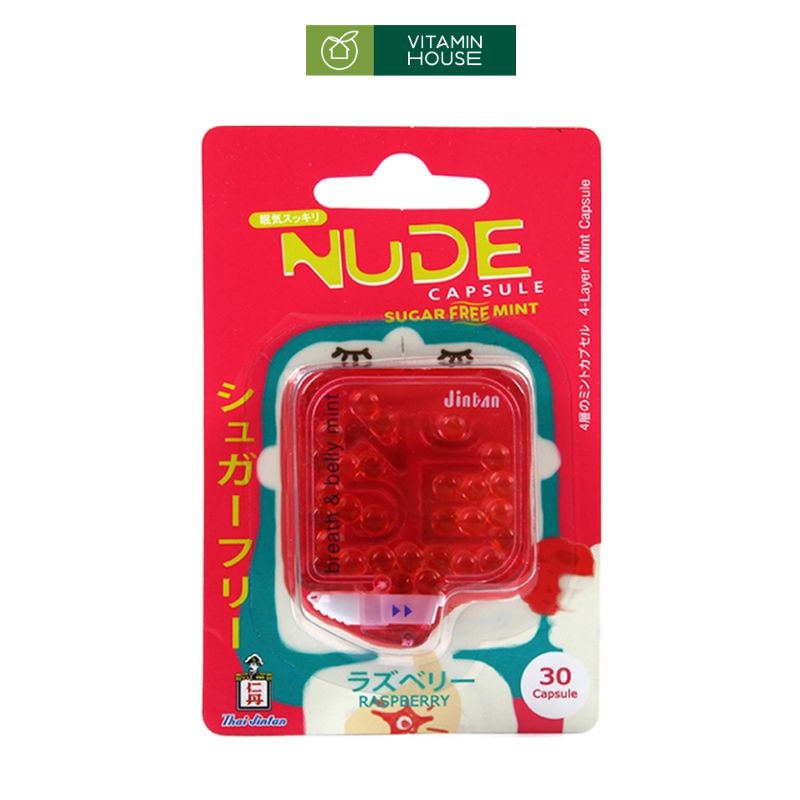 Kẹo Ngậm Thơm Miệng Không Đường Nude Capsule Thái Thơm Mát Mọi Nơi