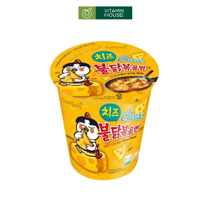 Mì Khô Cay Samyang Ly 70G Thách Thức Vị Giác Với Vị Cay Bùng Nổ