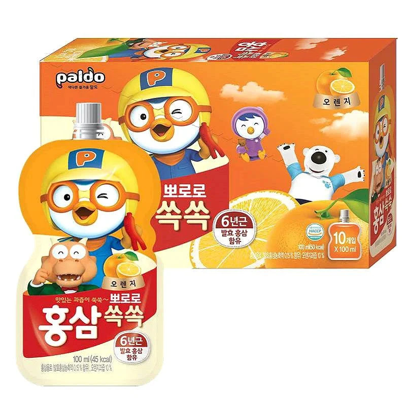 Nước Hồng Sâm Pororo HQ Gói 100ml (36M+)