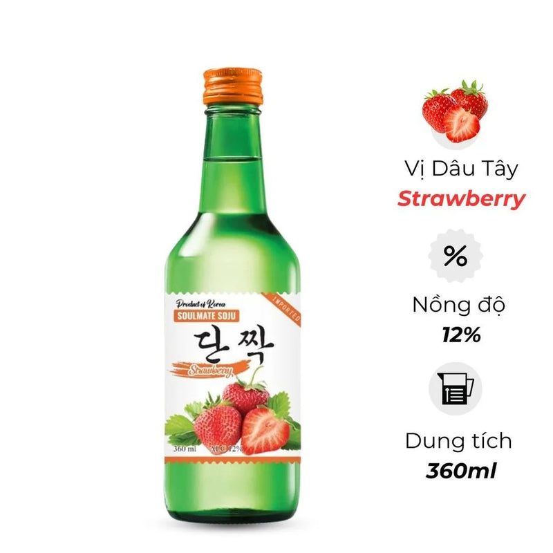 Rượu Soju Soulmate Chai 360ml