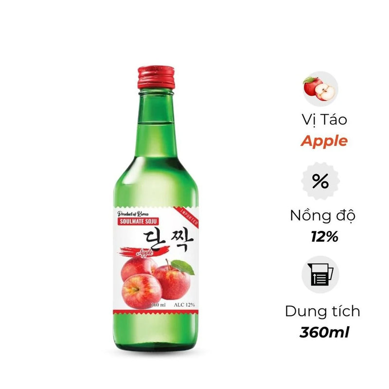 Rượu Soju Soulmate Chai 360ml