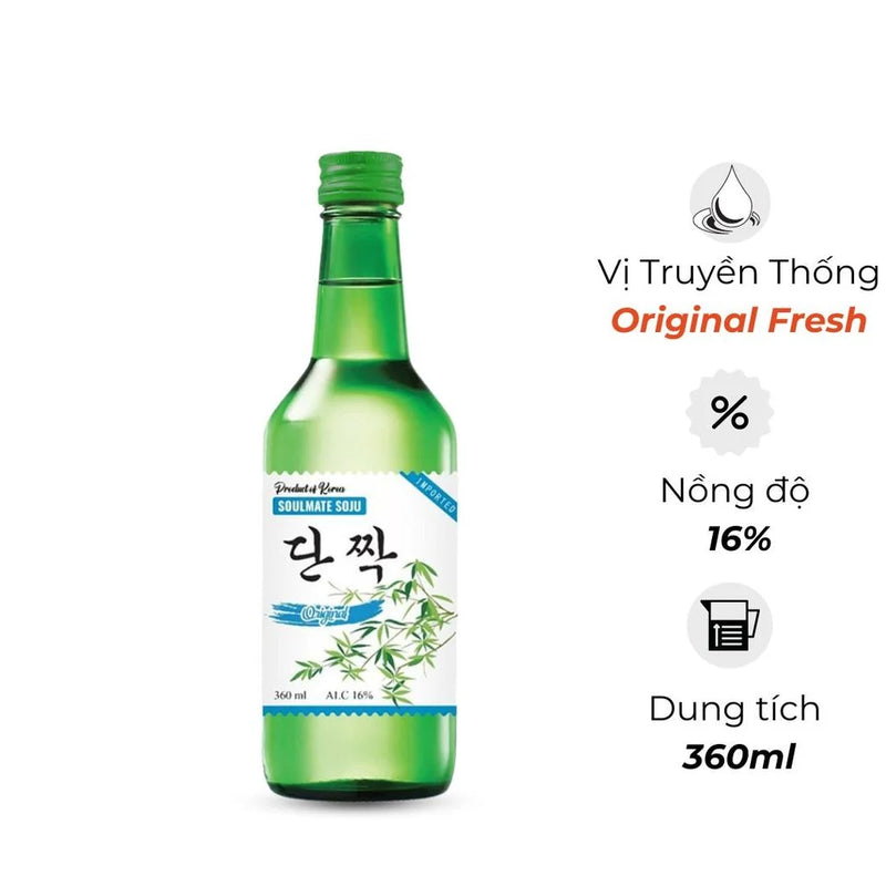 Rượu Soju Soulmate Chai 360ml