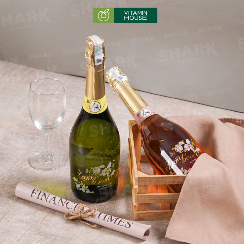 Rượu Vang Sparkling Tây Ban Nha Lamboom Rose 750ml 11% Hương Vị Tinh Tế