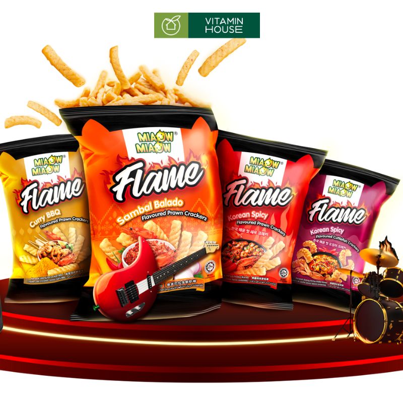 Snack Flame Miaow Miaow Hàn Quốc Thơm Cay Bùng Vị