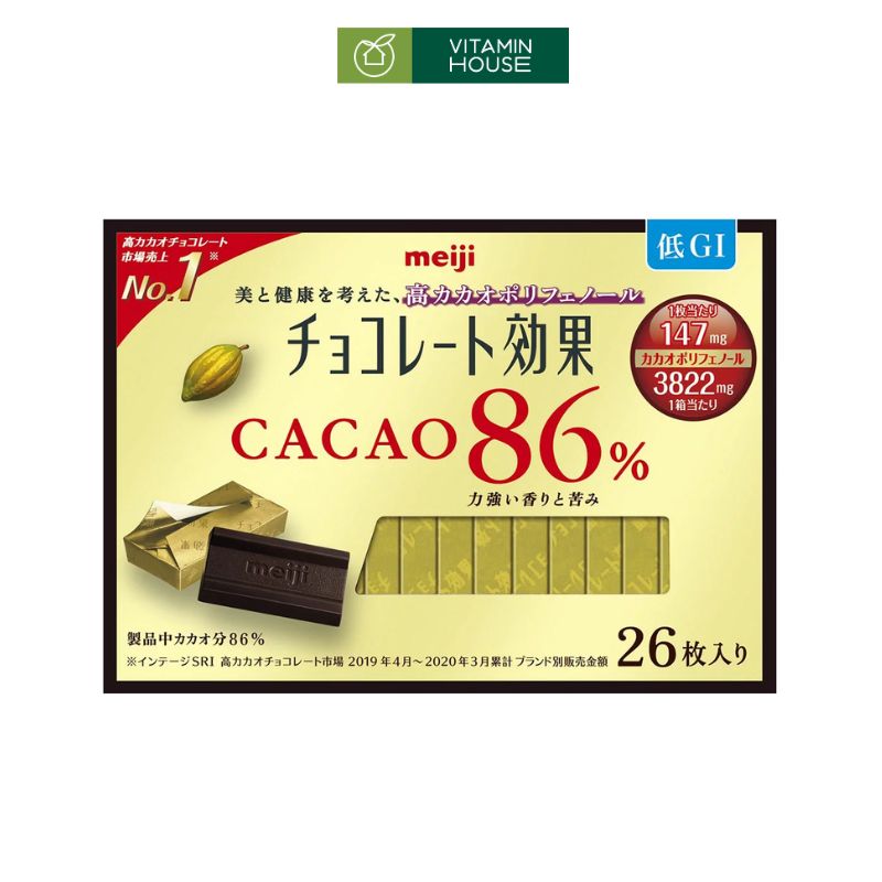 Socola Cacao 86% Meiji 120g Nhật Bản Hương Vị Tinh Túy