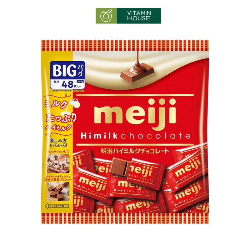 Chocolate Sữa Meiji Nhật Bùng Nổ Hương Vị Gói 268g