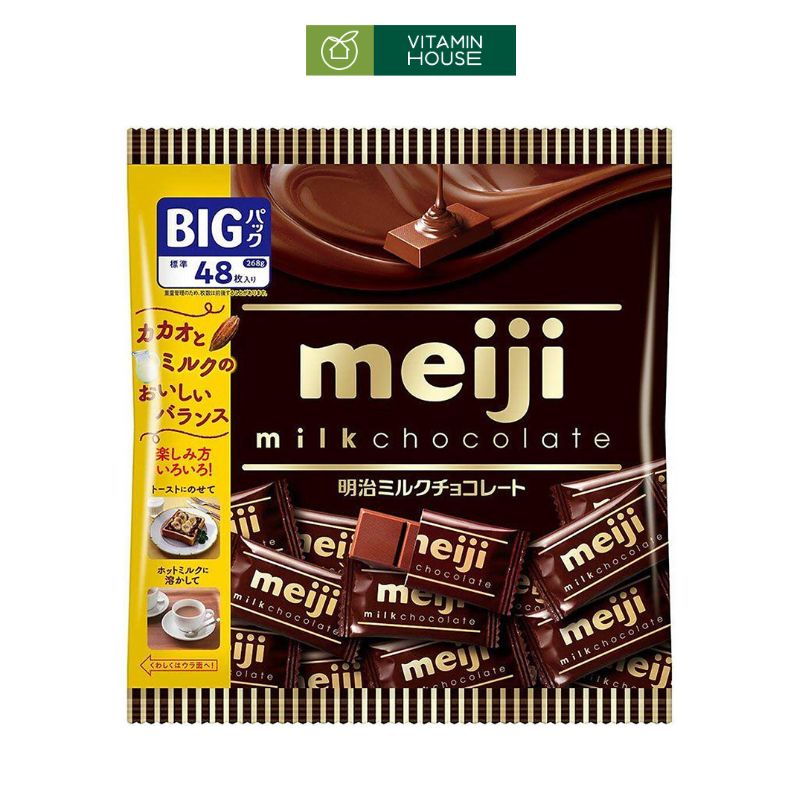 Chocolate Sữa Meiji Nhật Bùng Nổ Hương Vị Gói 268g