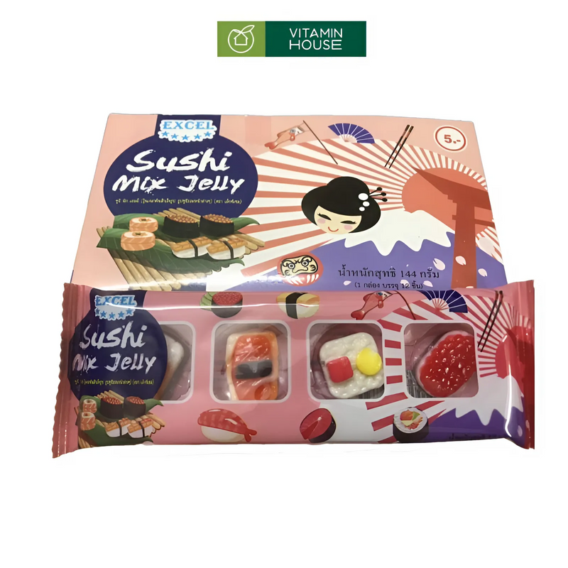 Gói Kẹo Dẻo Sushi Mix Jelly Thái Lan (Lẻ - Hộp)