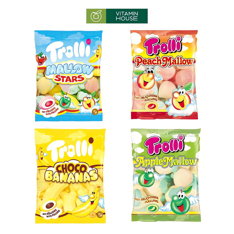 Kẹo Marshmallow Trolli Đức Gói 150g (Đủ Vị)