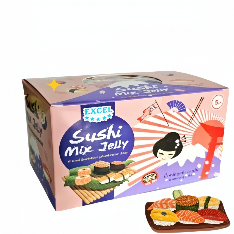 Gói Kẹo Dẻo Sushi Mix Jelly Thái Lan (Lẻ - Hộp)